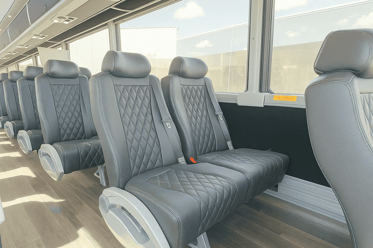 interior of Charter Bus Rental Taunton charter bus